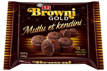 ETI BROWNIE GOLD CAKE 180GR