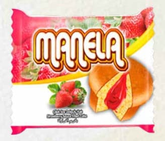 MANELA STRAWBERRY SAUCE FILLED CAKE 4 FOR £0.99 PM