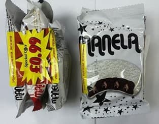 MANELA WHITE WITH COCO.SAUCE FILL.CAKE 3 FOR £0.99