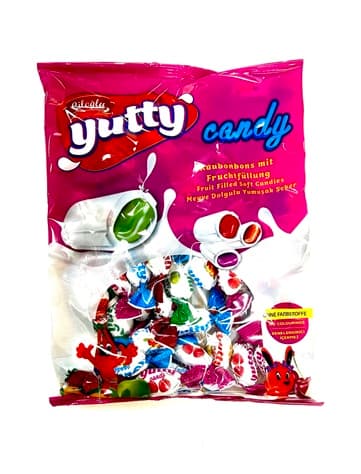 YUTTY FRUIT FILLED SOFT CANDIES 250GR