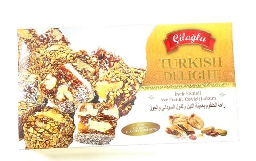 CILOGLU TURKISH DELIGHT FIG PASTE, PEANUTS&WALNUTS