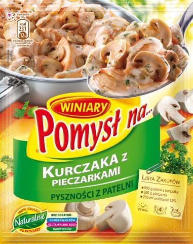 WINIARY POMYSL NA KURCZAKA PIECZARKAMI 32G