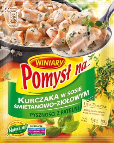 WINIARY POMYSL NA KURCZAKA W SOSIE SMIETANOWO ZIOL