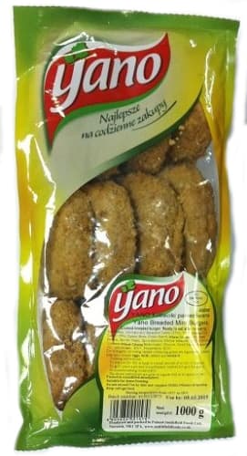 YANO BREADED MINI BURGERS  1KG